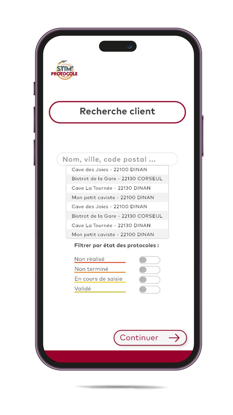 aperçu de l'interface stim protocole - générateur de protocole de sécurité