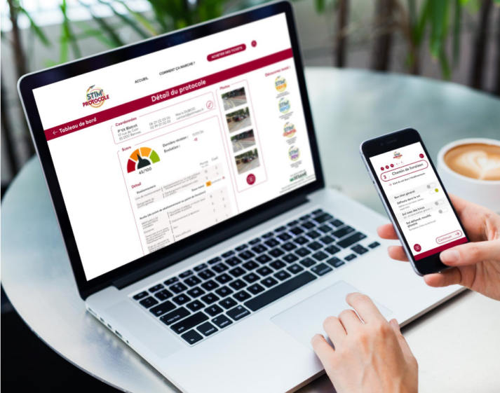 démonstration interface - Stim Protocole, application de générateur de protocole de sécurité en ligne pour les livraisons